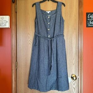 Vintage Liz Claiborne Denim Look Midi Dress
